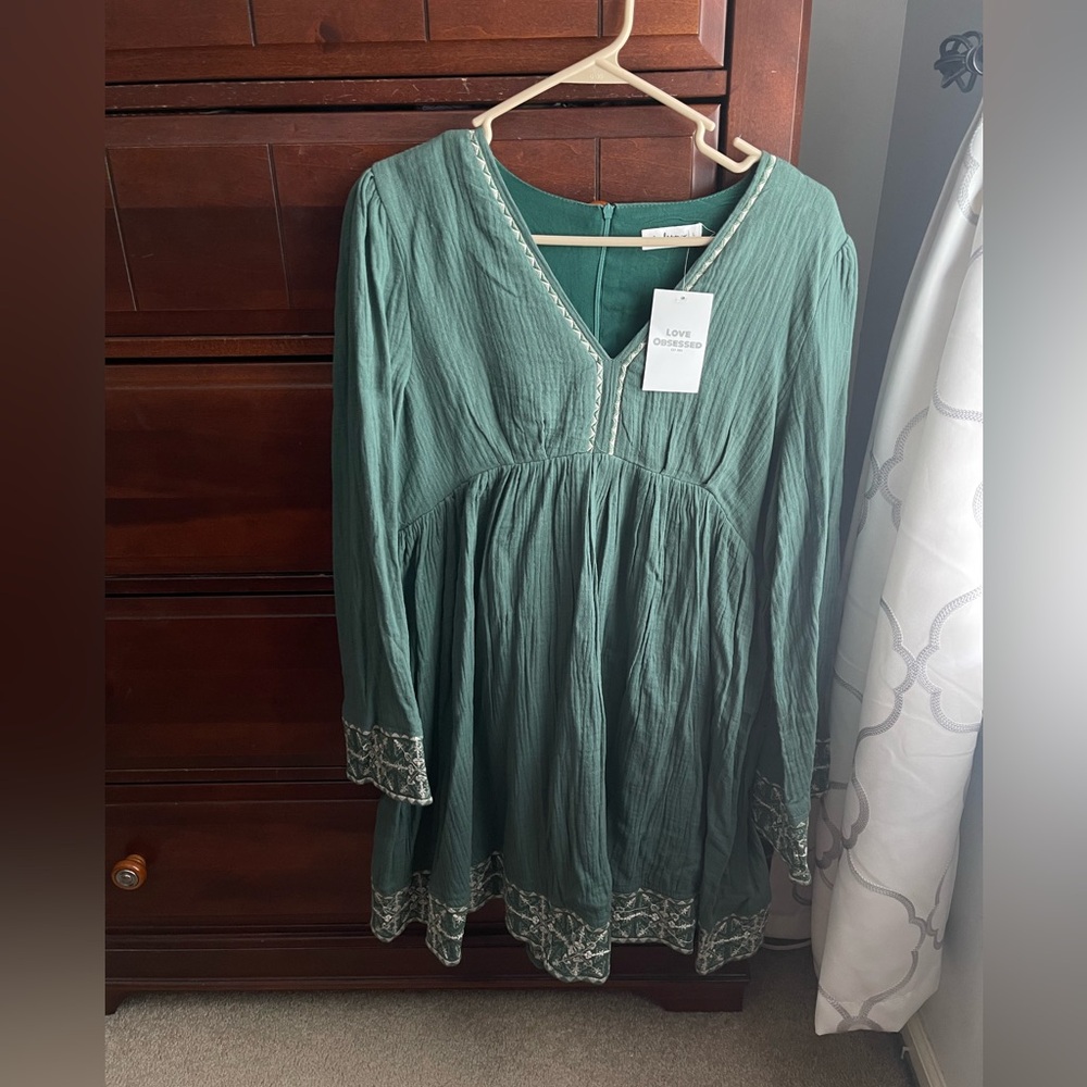 Brand New Short Green Dress from a local boutique! Dress is no longer needed